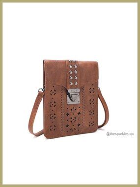 Faux Leather Crossbody Phone Purse with RFID Blocking
